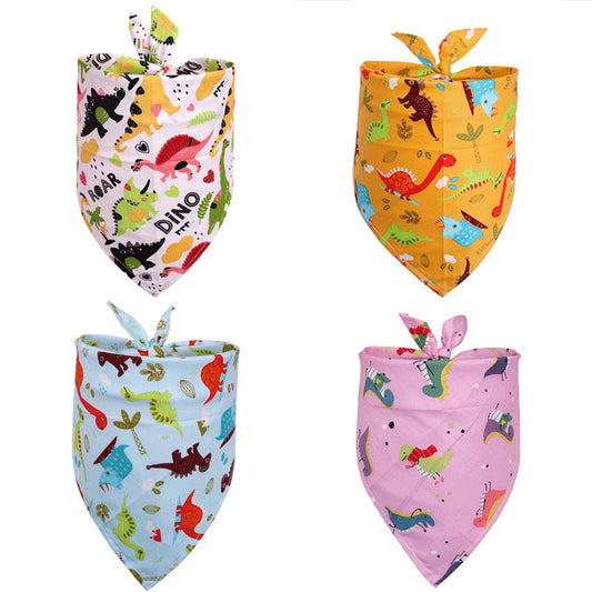 Pet Accessories Summer Pet Drool Towel Fruit Style Pet Scarf Pure Cotton Dog Triangle Scarf eprolo