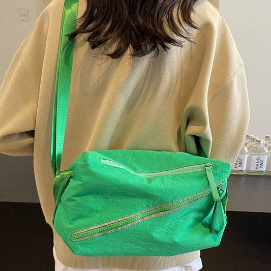 Simple Toast Bag Large Capacity Diagonal Cross Shoulder Small Square Bag Solid Color Sports Yoga Backpack for Students eprolo