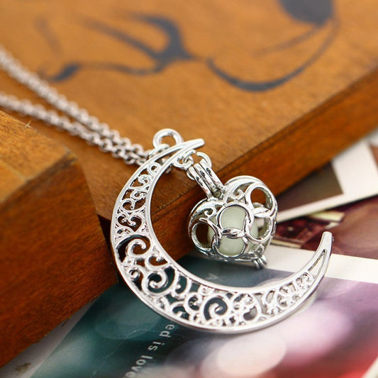 Glowing Pendant Necklaces Silver Plated Chain Necklaces Shopera