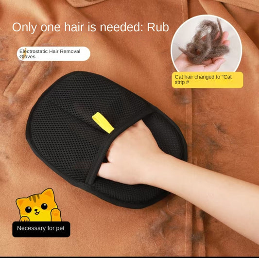 Pet Electrostatic Hair Removal Glove for Cats and Dogs Bidirectional Grooming Brush Anti-Static Cat Hair Glove eprolo