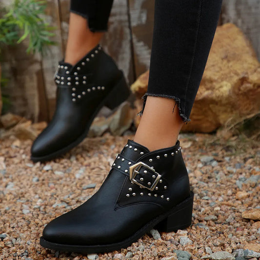 Studded Buckle Chelsea Boots eprolo