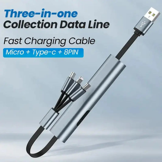 Portable Telescopic Data Cable - Type-C, Micro, Apple Shopera
