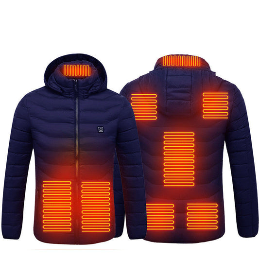 New Heated Jacket Coat USB Electric Jacket Cotton Coat Heater Thermal Clothing Heating Vest Men's Clothes Winter Shopera