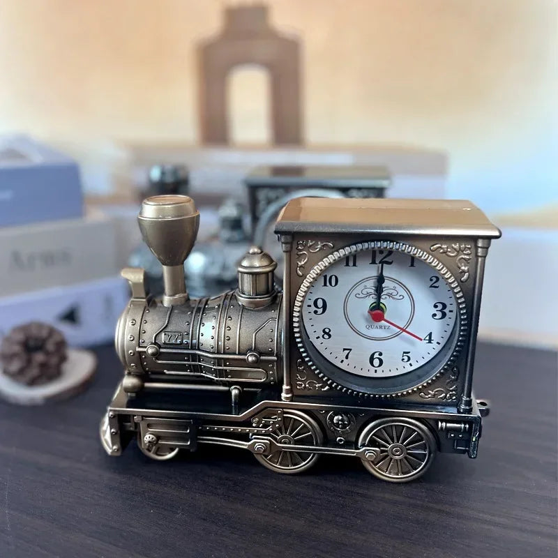 Daily Necessities Alarm Clock Train Alarm Clock Fashion Alarm Clock Student Bedhead Clock Home Furnishings eprolo