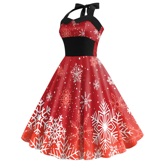 Christmas Snowflake Strap High Waist Skirt for Children eprolo