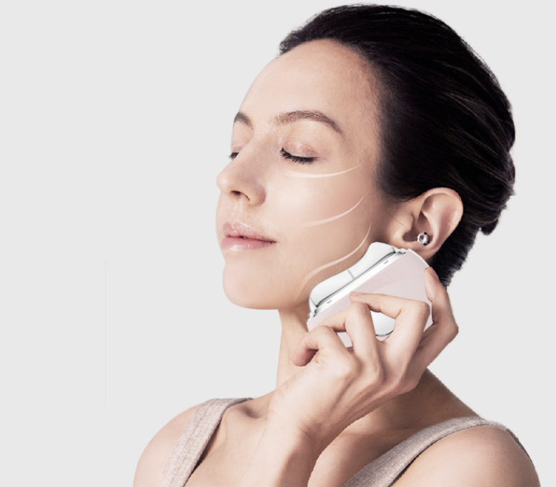 Facial and neck massage scraping board EMS micro current vibration lifting and tightening color light beauty device eprolo