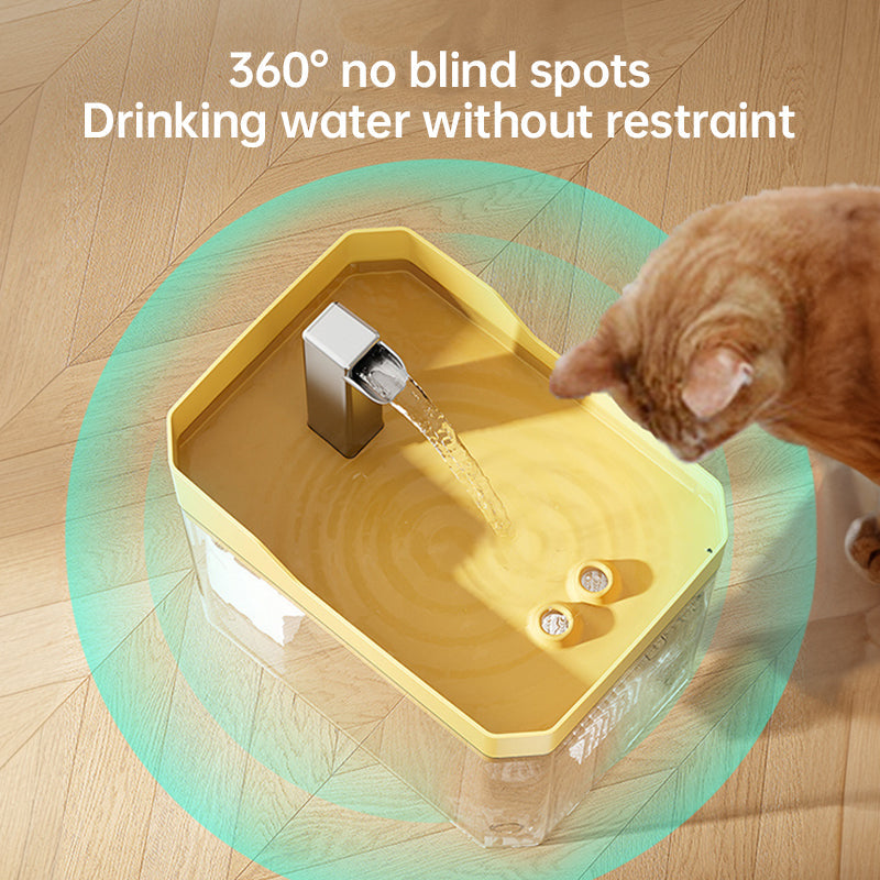 Automatic cat water fountain with filter, USB-powered, anti-dry & circular filtration. eprolo