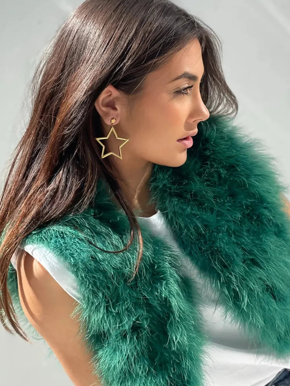 18K Gold-Plated Moon & Star Dangle Earrings eprolo