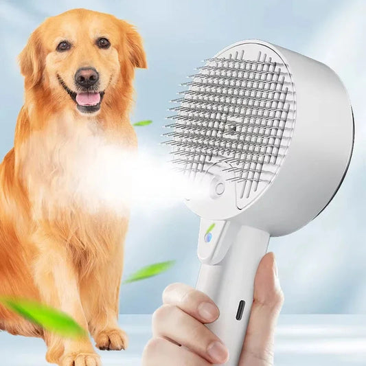 Pet Spray Massage Comb for Cats and Dogs with Electric Spray Water Steam Brush Kitten Pet Bath Brush Massage Pet Hair Remover eprolo