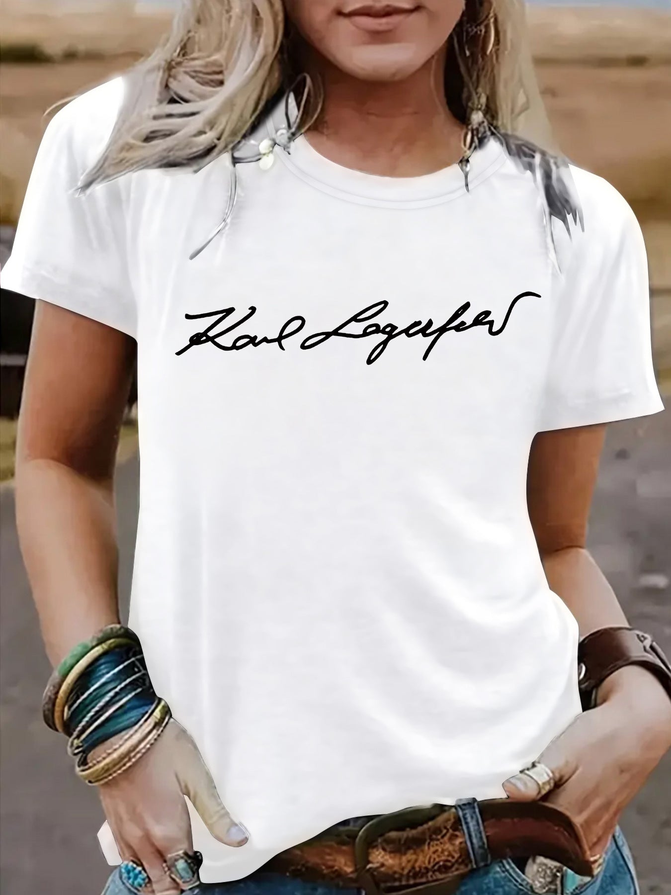 Short sleeved slogan eprolo