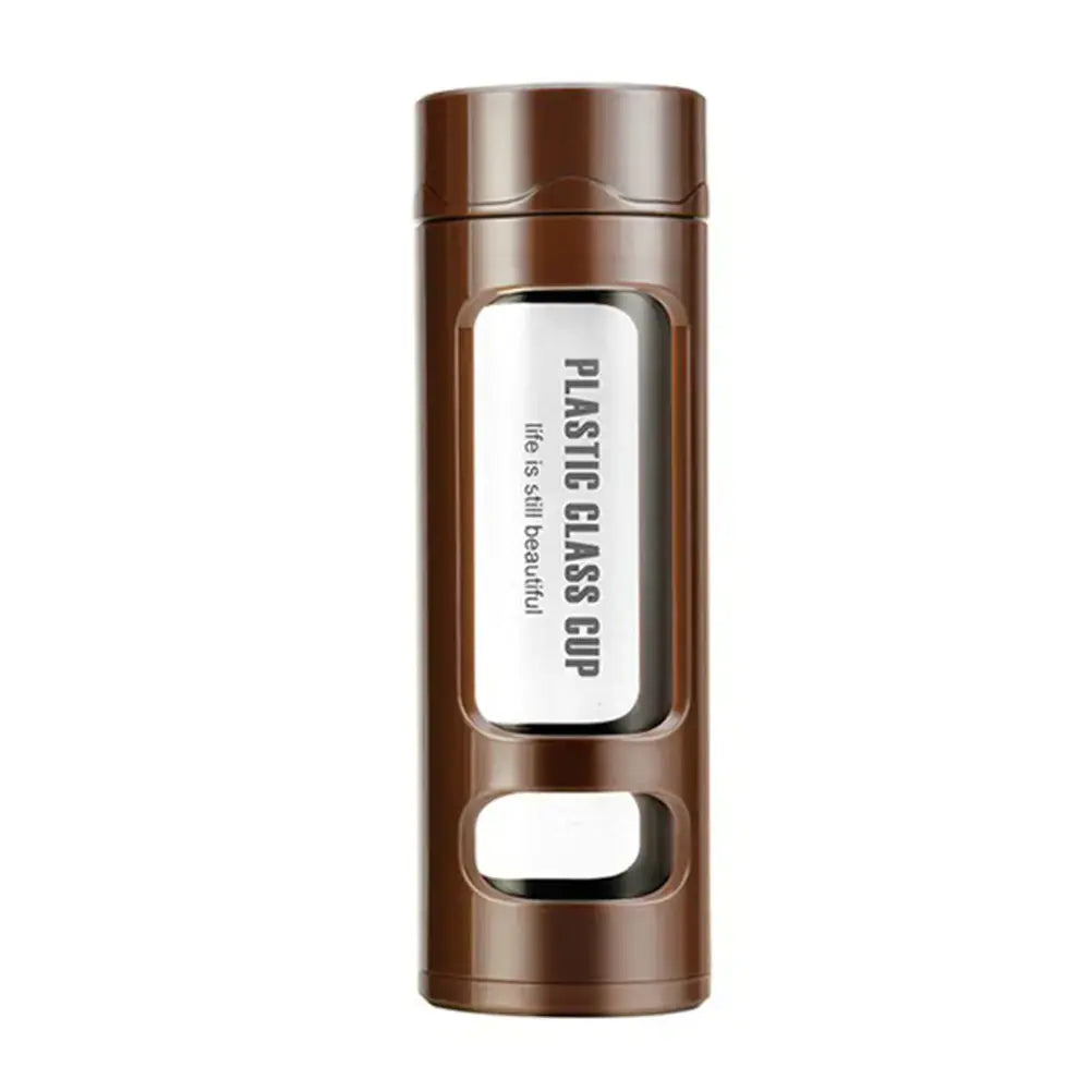 Double-Wall Insulated Glass Cup for Office & Car Shopera