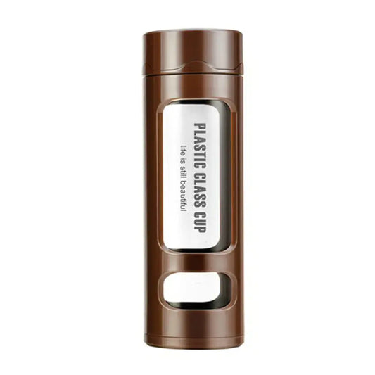 Double-Wall Insulated Glass Cup for Office & Car Shopera