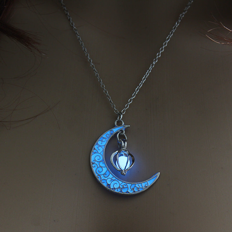 Glowing Pendant Necklaces Silver Plated Chain Necklaces Shopera