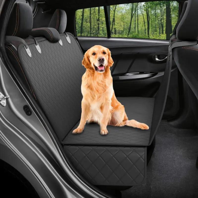 Dog Car Seat Cover View Mesh Pet Carrier Hammock Safety Protector Car Rear Back Seat Mat With Zipper And Pocket For Travel null