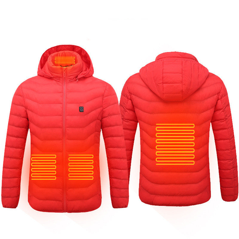 New Heated Jacket Coat USB Electric Jacket Cotton Coat Heater Thermal Clothing Heating Vest Men's Clothes Winter Shopera