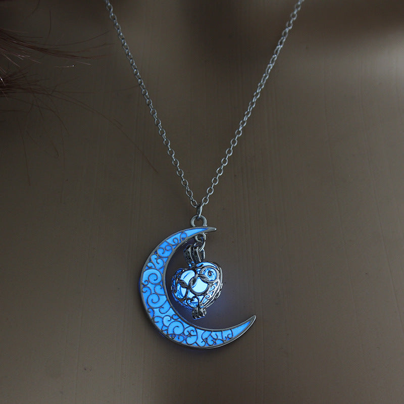 Glowing Pendant Necklaces Silver Plated Chain Necklaces Shopera