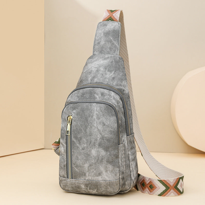 Retro Chest Bag Women's Texture Soft Leather Backpack  New Fashion Versatile Chest Bag Women's Casual One Shoulder Diagonal eprolo