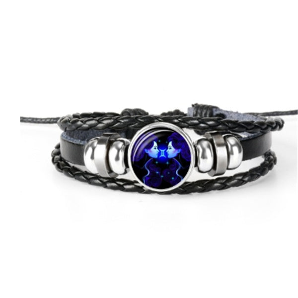 Zodiac Constellation Bracelet Braided Design Bracelet For Men Women Kids Shopera