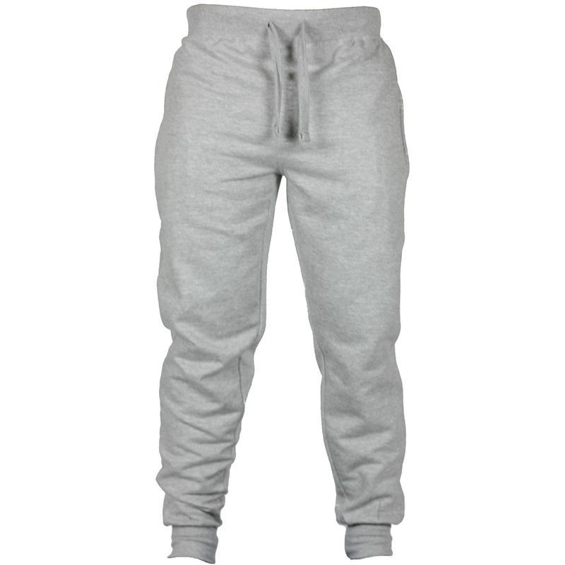 Men's Solid Color Drawstring Fleece Casual Pants Shopera