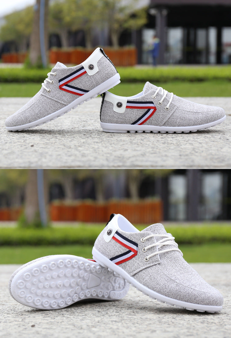 Men'S Soft-Soled Canvas Shoes, Sports And Leisure Old Beijing Cloth Shoes, Peas Shoes Shopera