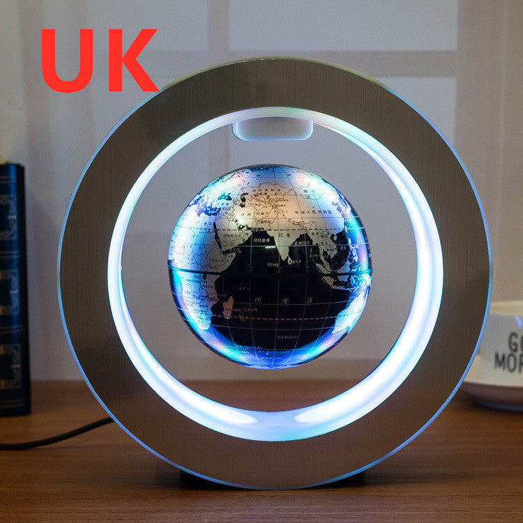 Round LED World Map Floating Globe Magnetic Levitation Light Anti Gravity Magic Shopera