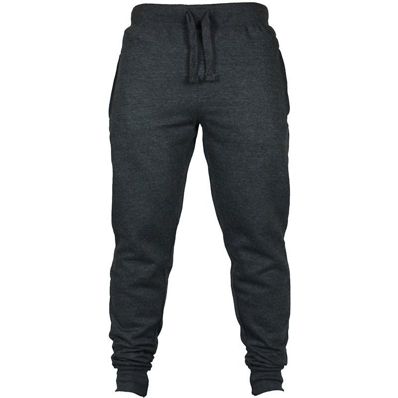 Men's Solid Color Drawstring Fleece Casual Pants Shopera