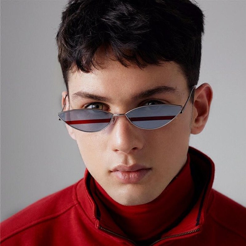 New Cute Sexy Sunglases Retro Cat Eye Sunglasses Women Metal Triangle Vintage Cateye Sun Glasses Female