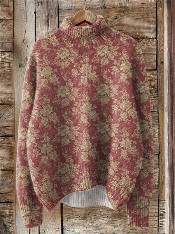 Women's Christmas Printed Turtleneck Sweater Shopera