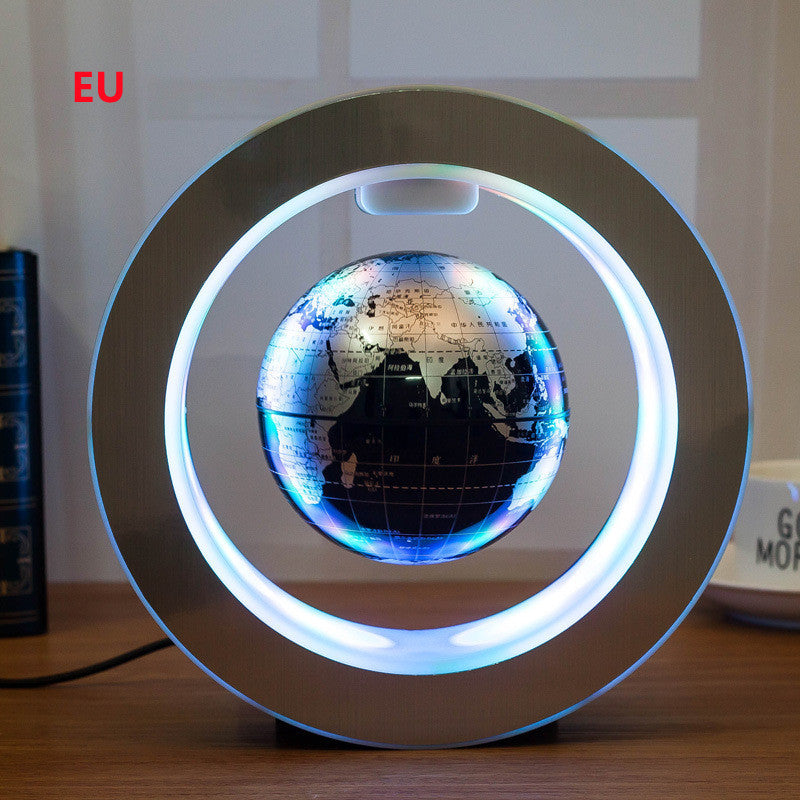Round LED World Map Floating Globe Magnetic Levitation Light Anti Gravity Magic Shopera