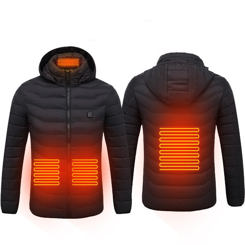 New Heated Jacket Coat USB Electric Jacket Cotton Coat Heater Thermal Clothing Heating Vest Men's Clothes Winter Shopera