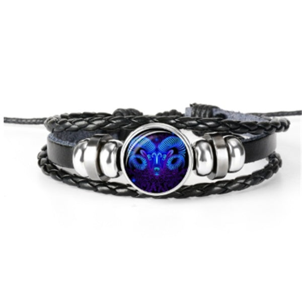 Zodiac Constellation Bracelet Braided Design Bracelet For Men Women Kids Shopera