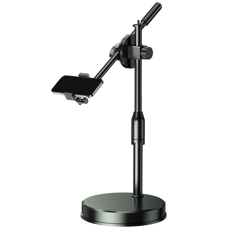 Mobile Phone Overhead Shooting Stand for Food Photography, Drawing, and Live Streaming - Adjustable Dual-Camera Position Desktop Phone Holder with Fill Light eprolo