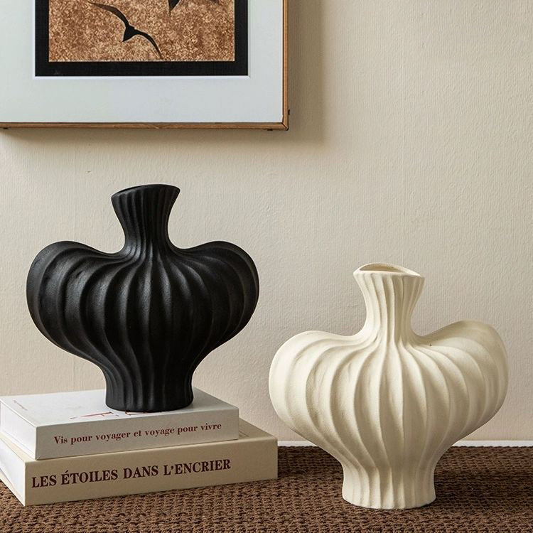 Plastic art imitation ceramic vase high-end decoration for living room desktop decoration eprolo