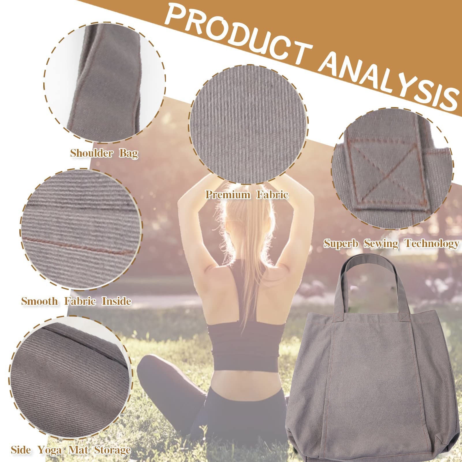 Yoga Pilates Mat Bag Canvas Handbag Outdoor Exercise Equipment Travel Yoga Mat Shoulder Bag eprolo