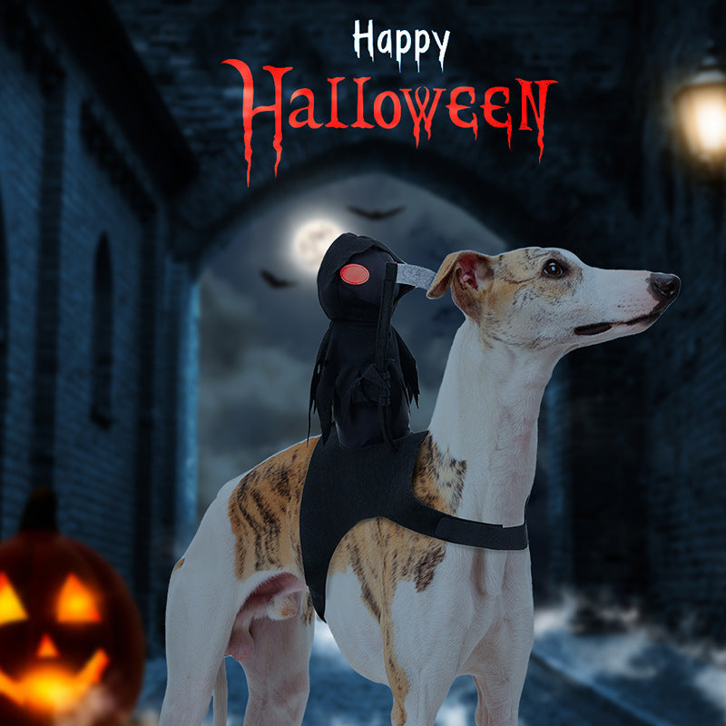 Dog Dark Harvesting Knight Transforms into Pet Costume for Halloween eprolo