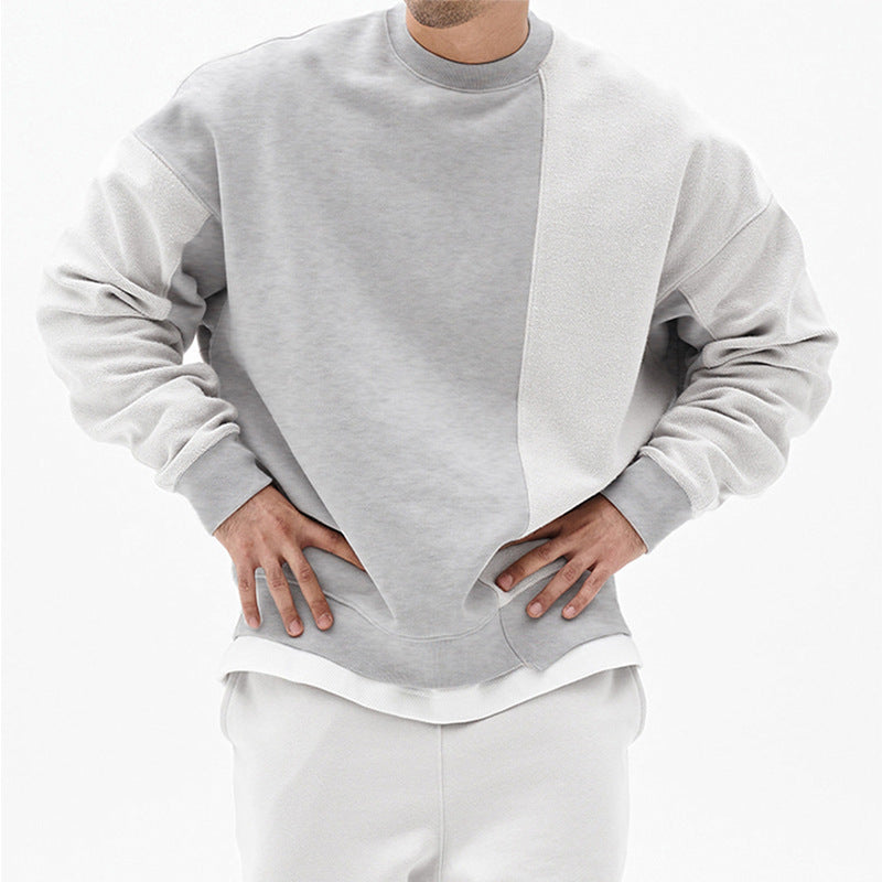 Pullover Round Neck Sweater Loose Men Clothes Shopera