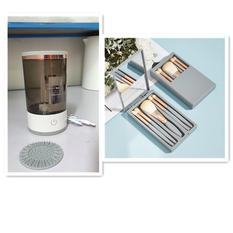 Women Eye Shadow Brush Cleaning Tool Portable Electric Makeup Brush Cleaner Machine With USB Charging Automatic Cosmetic Brush Shopera