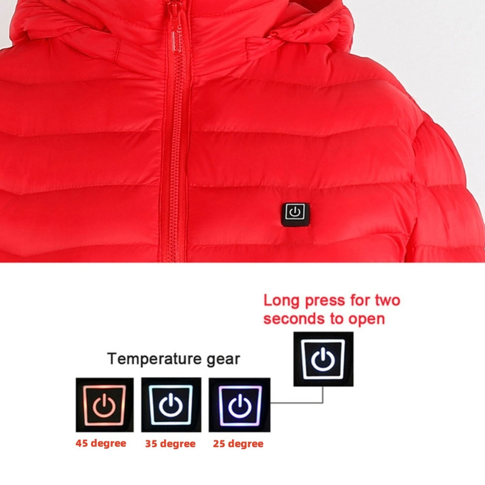 New Heated Jacket Coat USB Electric Jacket Cotton Coat Heater Thermal Clothing Heating Vest Men's Clothes Winter Shopera