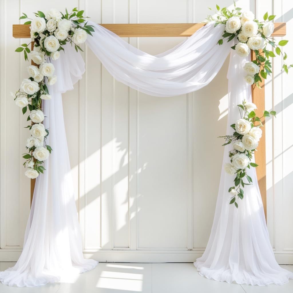 2 Panels Wedding Arch Draping Fabric Shopera