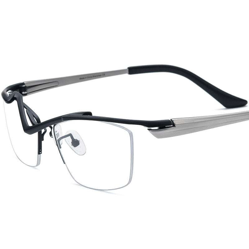 Myopia Glasses Rim Square Half-rim Glasses Frame Women