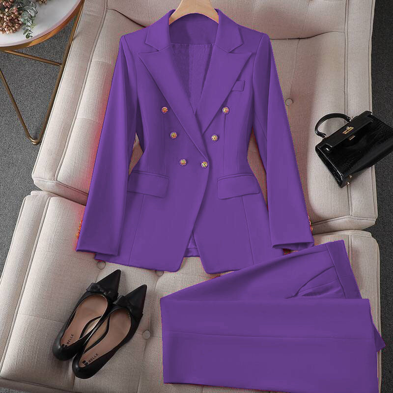Korean Casual Design Blouse Trouser Suit Shopera