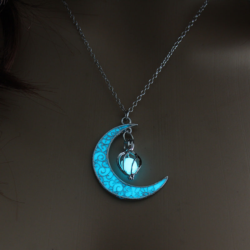 Glowing Pendant Necklaces Silver Plated Chain Necklaces Shopera