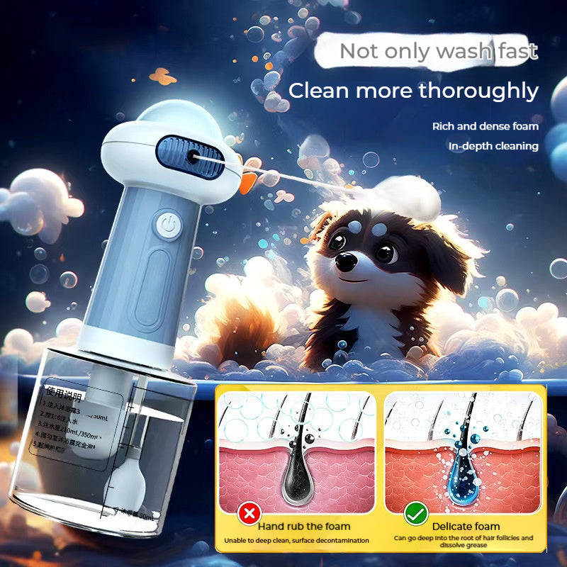 Pet Cleaning Bathing Automatic Pet Shower Foaming Machine Cat Dog Bath Solution Foaming Machine Electric Bubble Machine eprolo
