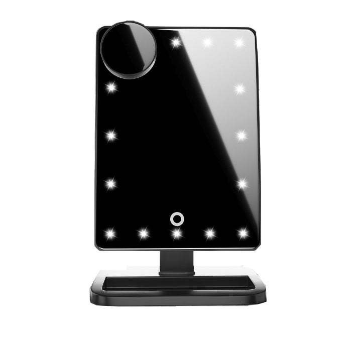 Touch Screen Makeup Mirror With 20 LED Light Bluetooth Music Speaker 10X Magnifying Mirrors Lights Shopera