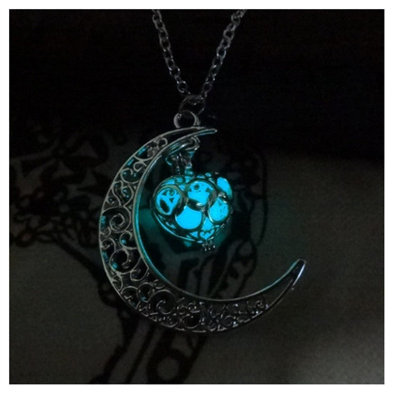 Glowing Pendant Necklaces Silver Plated Chain Necklaces Shopera