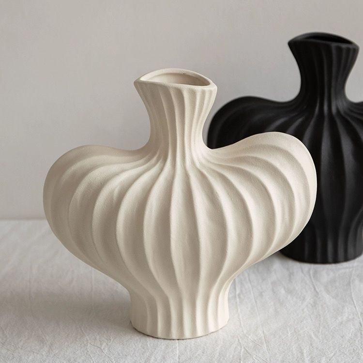 Plastic art imitation ceramic vase high-end decoration for living room desktop decoration eprolo
