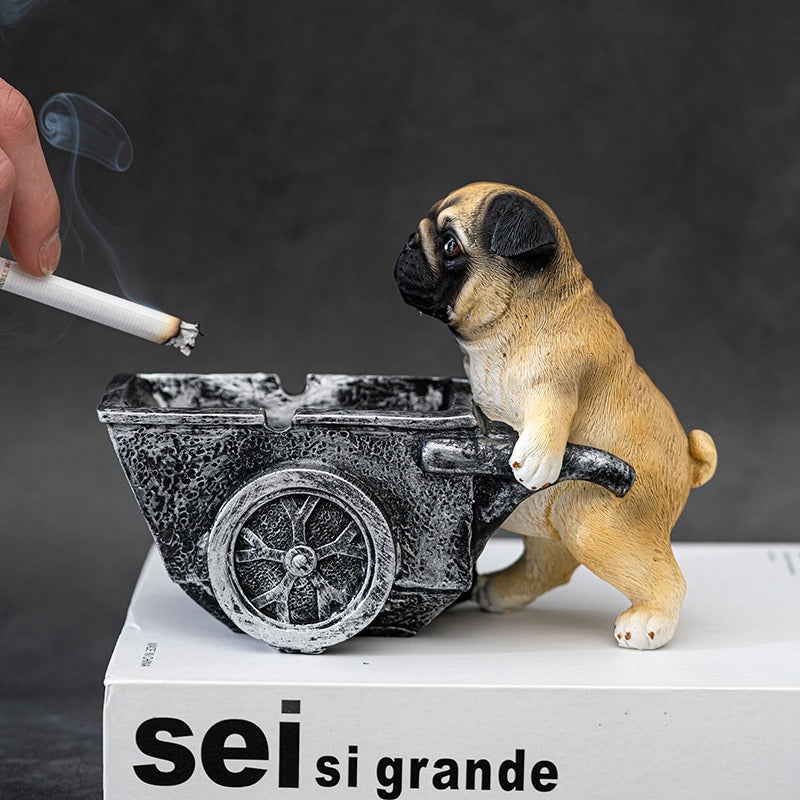 Puppy ashtray creative personality trend anti-fly ash home living room office anti-smoke resin ornaments eprolo