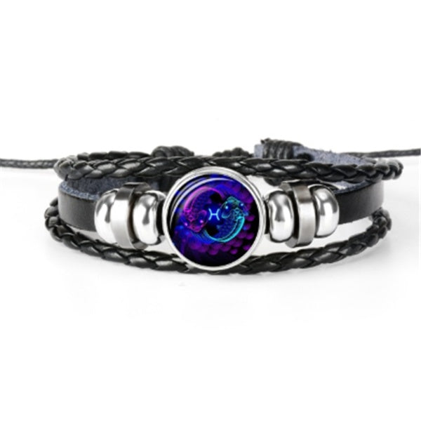 Zodiac Constellation Bracelet Braided Design Bracelet For Men Women Kids Shopera