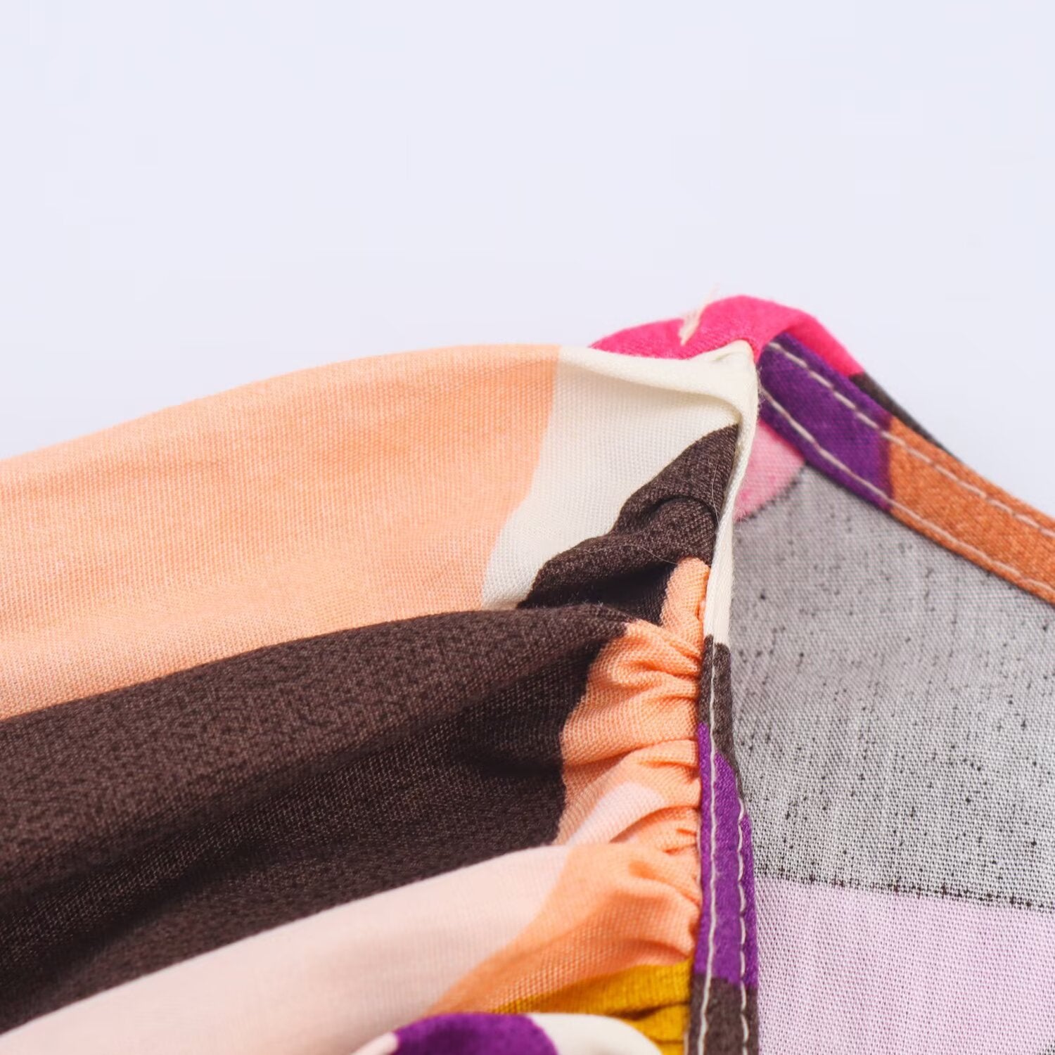 V-neck ruffled waist cinched printed dress for women eprolo