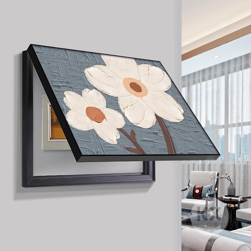 Cream style decorative painting living room distribution box switch box covered hanging painting eprolo